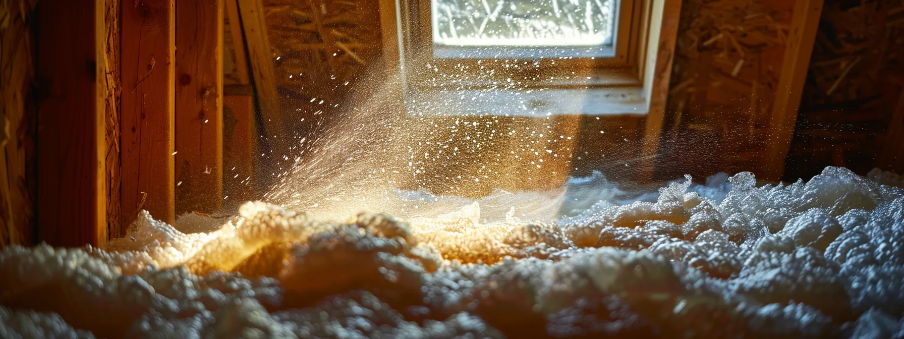 an attic being smoothly insulated with spray foam, creating a seamless, energy-efficient barrier in an ottawa home.